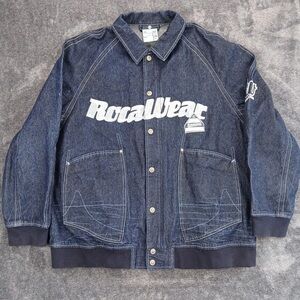 Rocawear Dark Blue Denim Coach Jacket with Bold Logo